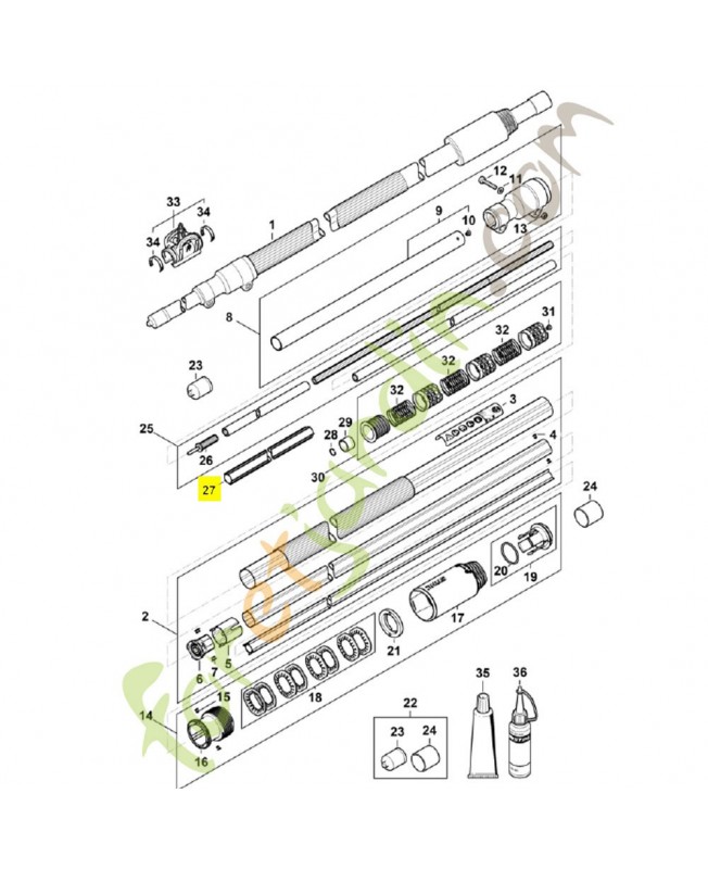 Fourreau 4182-711-7327. Pièce détachée Stihl / Vicking Fourreau 4182-711-7327. Pièce détachée Stihl / Vicking
