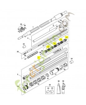 Jeu de pièces roulements 4182-007-0601. Pièce détachée Stihl / Vicking