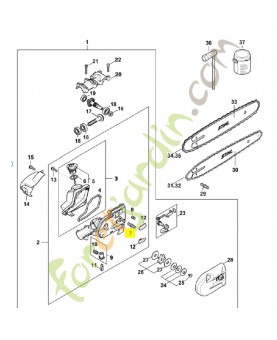 Vis à embase m8 4182-664-2401. Pièce détachée Stihl / Vicking