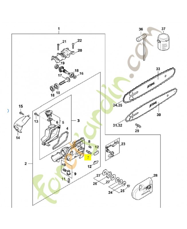 Vis à embase m8 4182-664-2401. Pièce détachée Stihl / Vicking