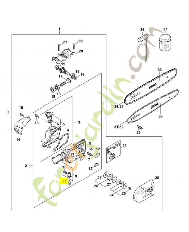 Pompe a huile ht 70/75 4138-640-3200. Pièce de rechange Sithl / Vicking