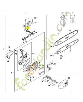 Roulement rainuré à billes 609-2rs 9503-003-9863. Pièce détachée Stihl / Vicking