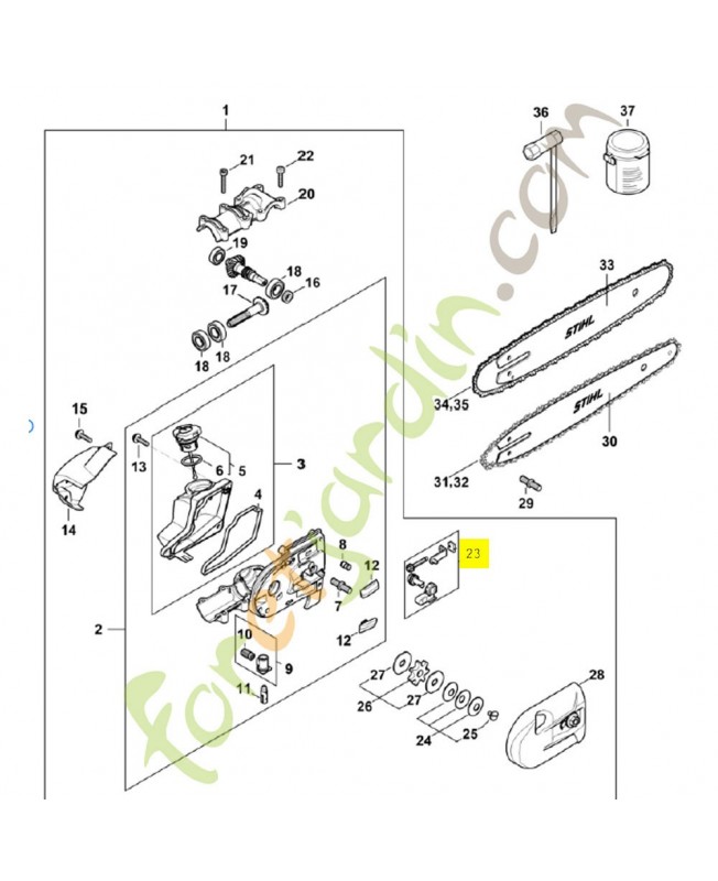 Tendeur de chaîne 4182-660-0700. Pièce détachée Stihl / Vicking