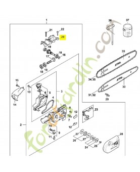 Couvercle de réducteur 4182-641-0401. Pièce détachée Stihl / Vicking