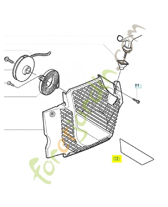 Autocollant 537006211. Pièce de rechange Husqvarna
