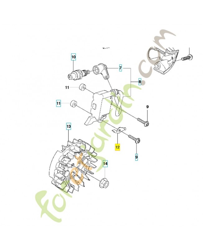 Terminal 522644401. Pièce de rechange Husqvarna