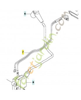 Cable 537272701. Pièce de rechange Husqvarna