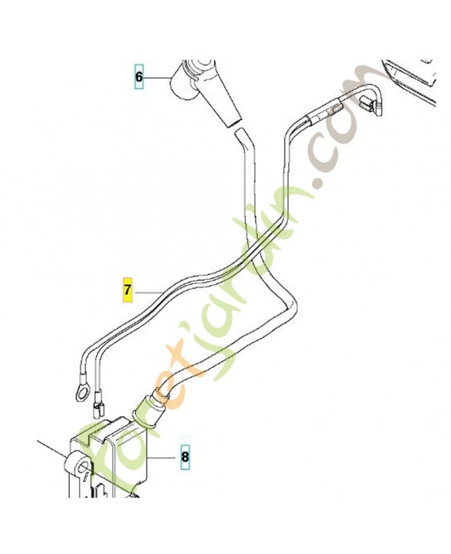 Cable 537272701. Pièce de rechange Husqvarna