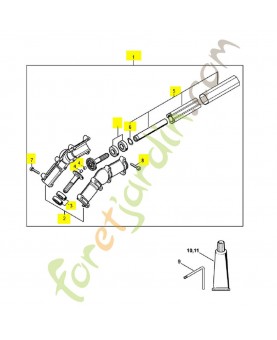 Réducteur d'angle 4182-640-0200.Pièce détachée Stihl / Vicking