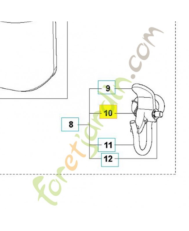 Ressort 586341001. Pièce de rechange Husqvarna