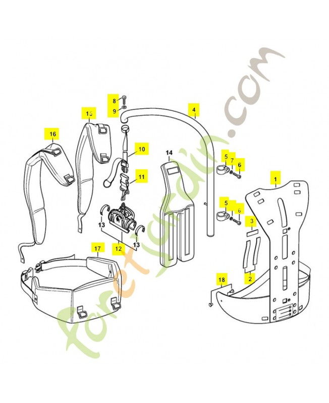 Système de portage à dos RTS 0000-790-4400