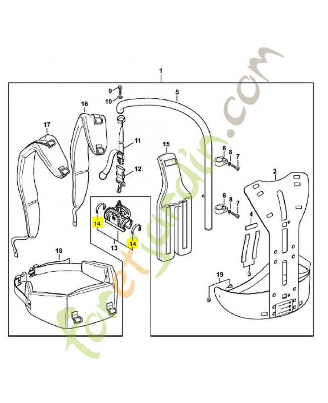Ressort 0000-791-3110. Pièce détachée Stihl / Vicking
