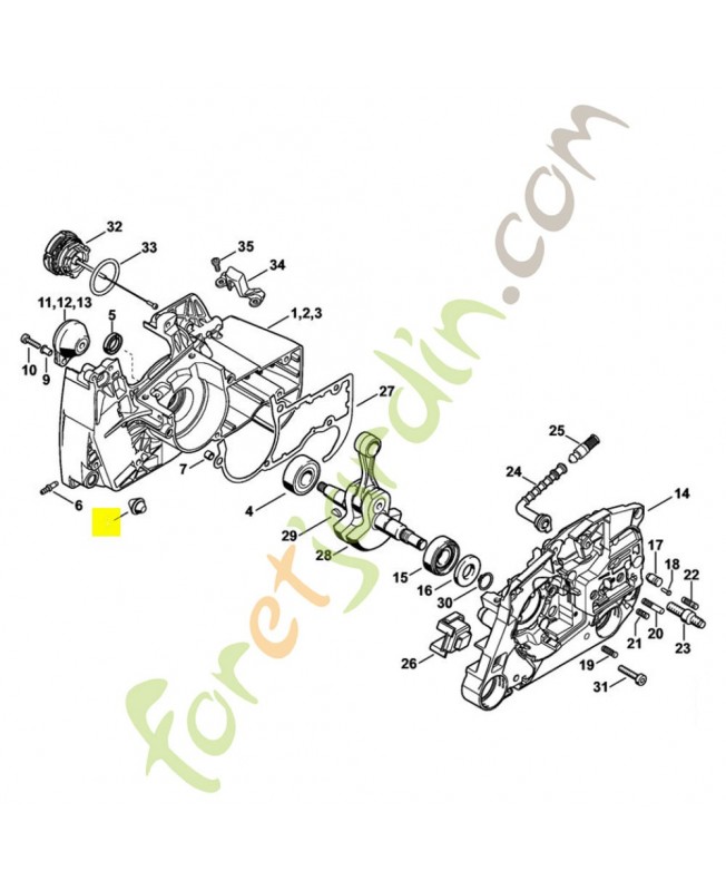 Butoir d’arrêt 1133-791-5900. Pièce détachée Stihl 
