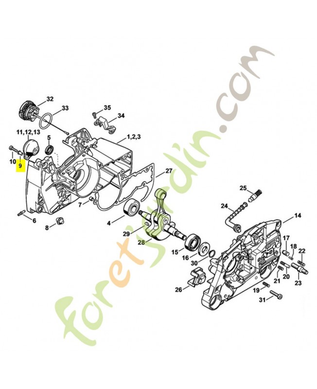 Rivet tubulaire 9416-868-5630. Pièce de rechange Sithl / Vicking