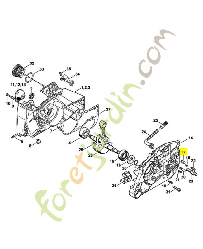 Soupape 1128-640-9100. Pièce détachée Stihl / Vicking