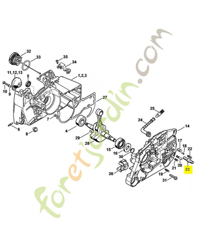 Vis a embase 1138-664-2400. Pièce détachée Stihl / Vicking