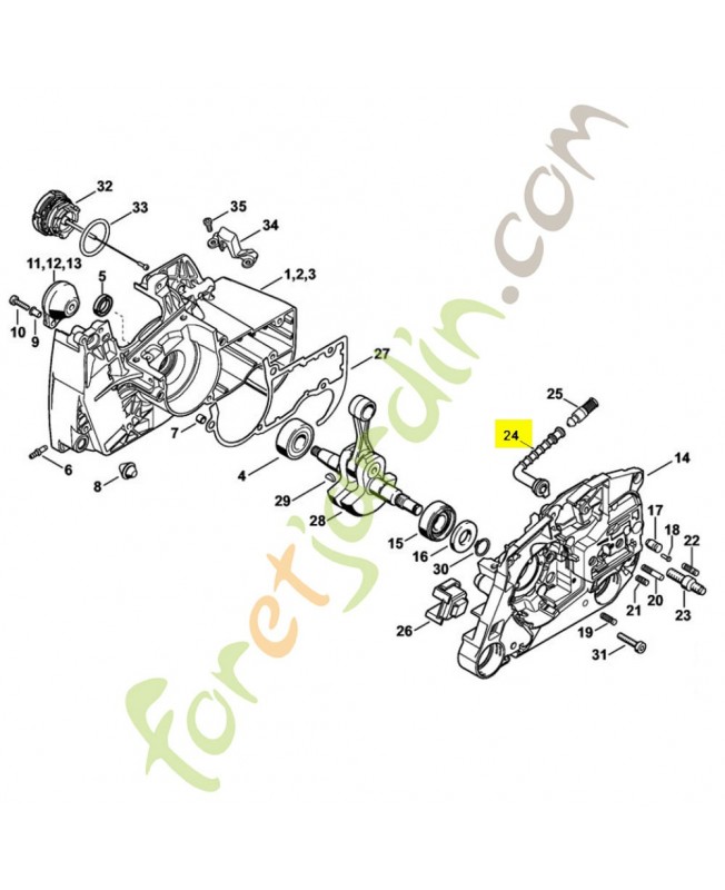 Tuyau d'huile 1122-647-9400. Pièce détachée Stihl / Vicking