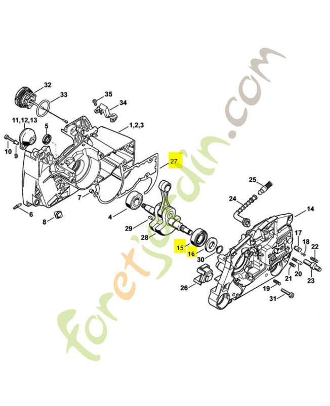 Jeu de joints moteur 1128-007-1600. Pièce de rechange Sithl / Vicking