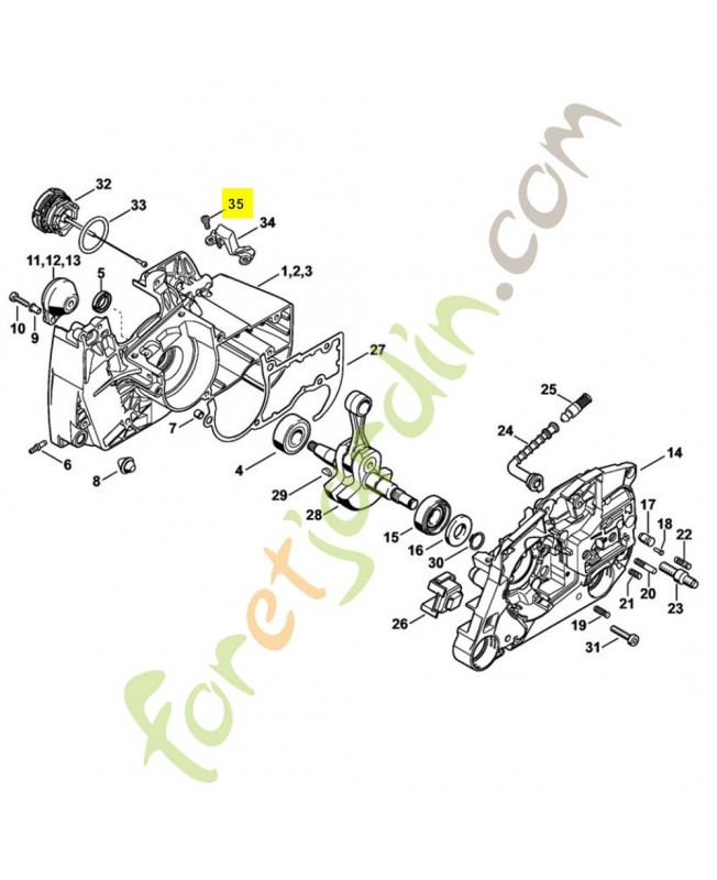 Vis cylindrique is-m 4x10 9022-313-0651. Pièce de rechange Sithl / Vicking