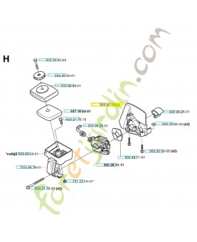 Paroi 503910901. Pièce de rechange Husqvarna