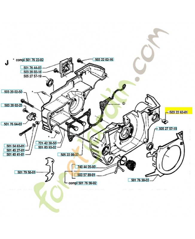 Ecrou 503226201. Pièce de rechange Husqvarna