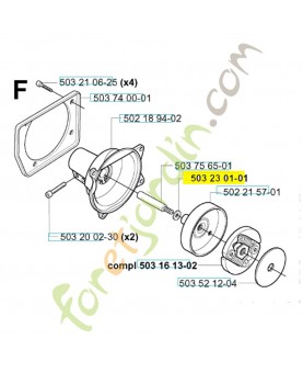 Rondelle 8.4x16 505260118 et 503230101. Pièce de rechange Husqvarna 