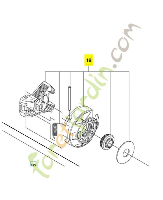 Molette de serrage 537347801 . Pièce de rechange Husqvarna