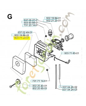 Couvercle 503716001 husqvarna