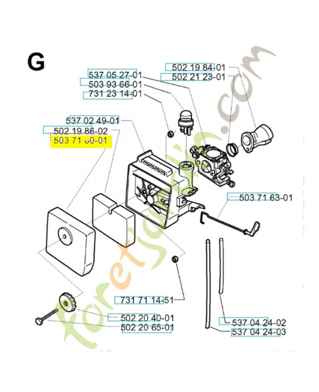Couvercle 503716001 husqvarna