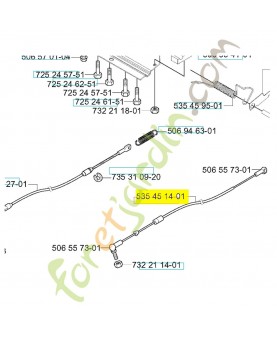Cable 535451401. Pièce de rechange Husqvarna