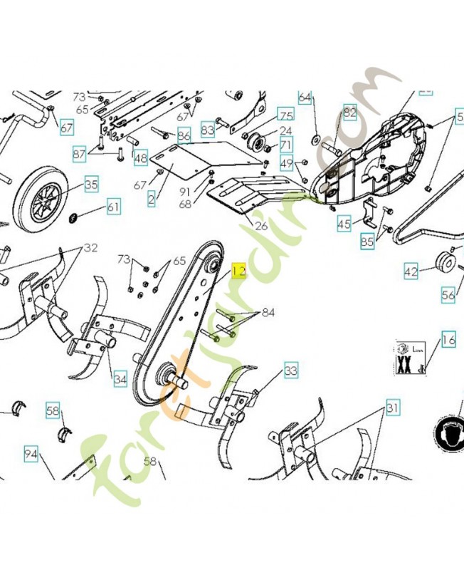 Transmission 575358701. Pièce de rechange Husqvarna