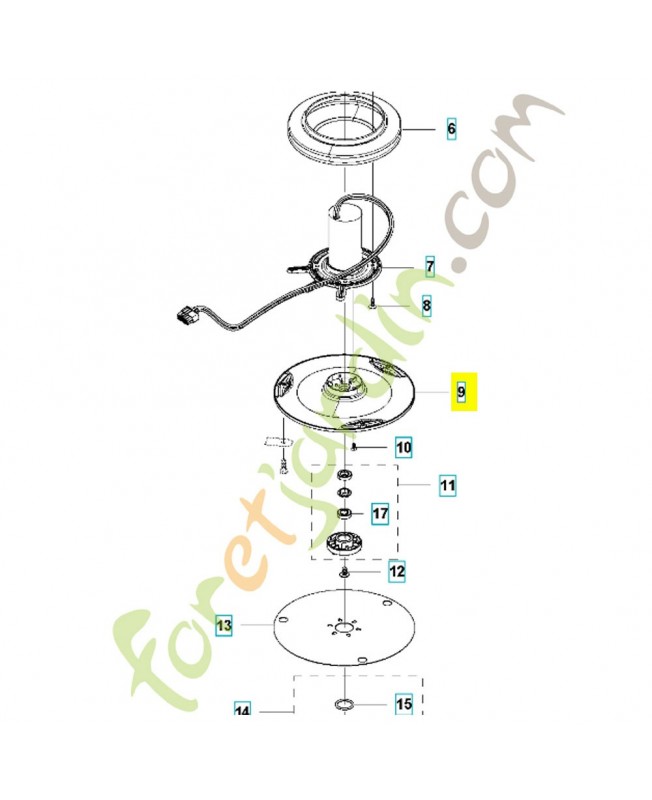 Disque de coupe 598814401. Pièce détachée Husqvarna