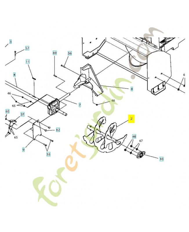 fraise à neige 598837301 - Pièce détachée Husqvarna