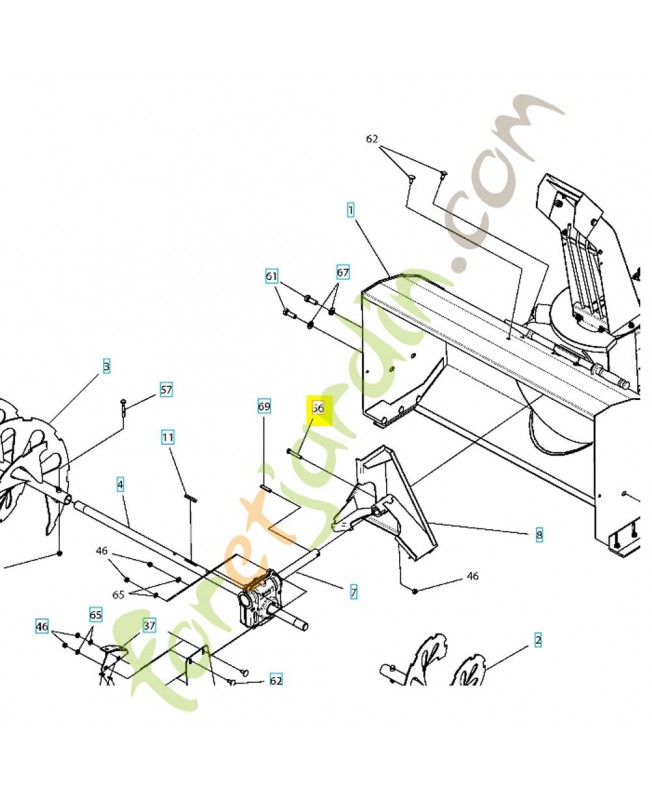 vis m8x50 598850101 - Pièce détachée Husqvarna