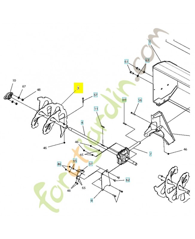 fraise à neige 598838001 - Pièce détachée Husqvarna