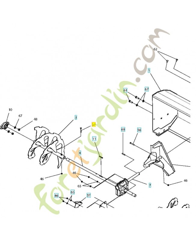 vis  m8x55 598851301. Pièce détachée Husqvarna