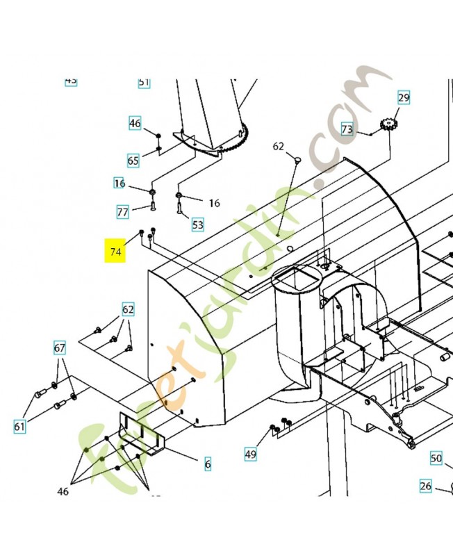 vis  m6x16 598852001 - Pièce détachée Husqvarna