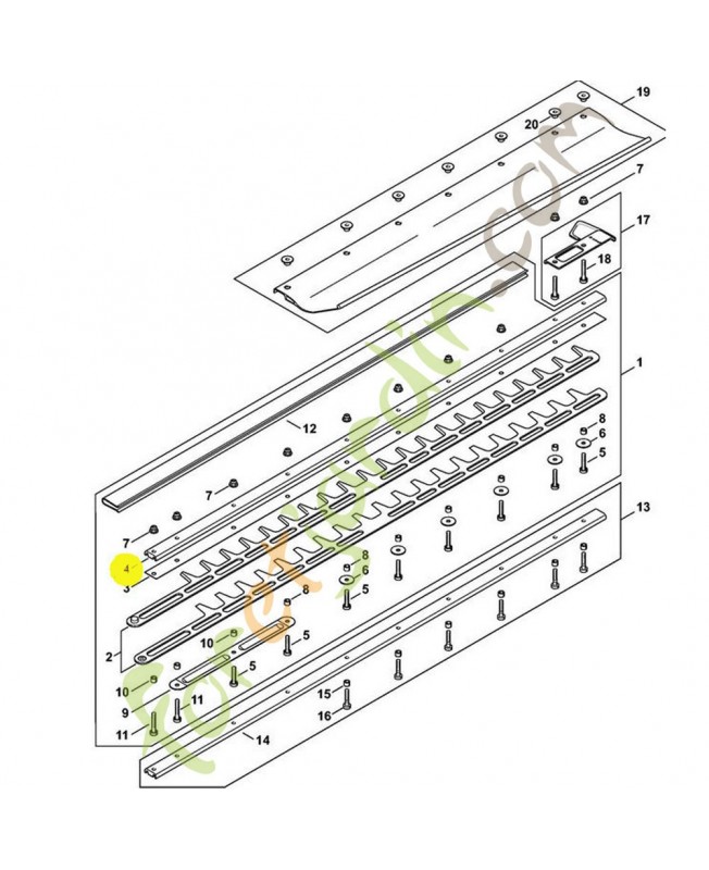 Glissiere de guidage 750 mm