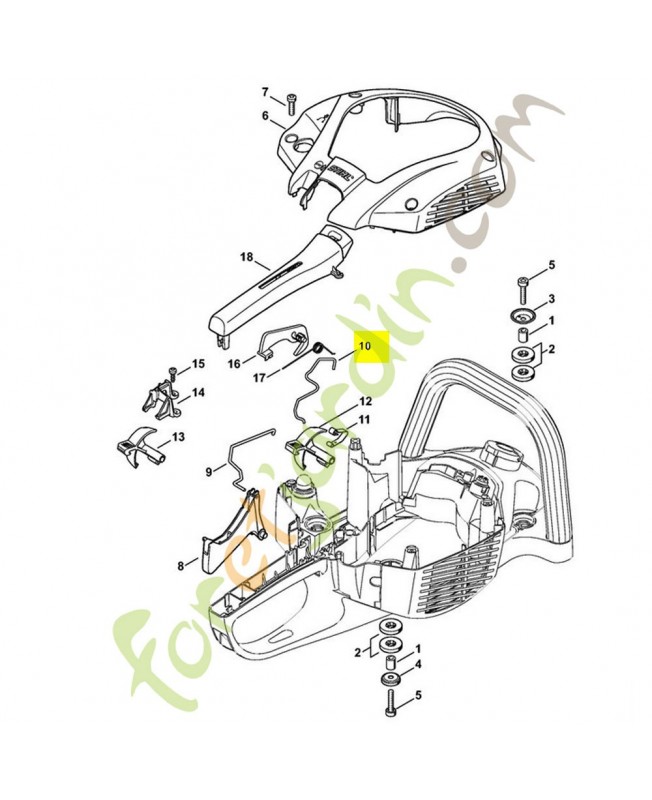 Tringlerie volet démarrage 4242-185-1900. Pièce de rechange Sithl / Vicking