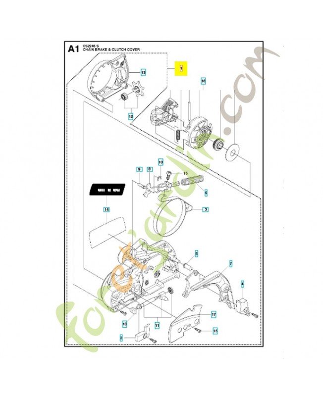 carter d'embrayage complet 544217202. Pièce de rechange Husqvarna carter d'embrayage complet 544217202. Pièce de rechange Husqvarna
