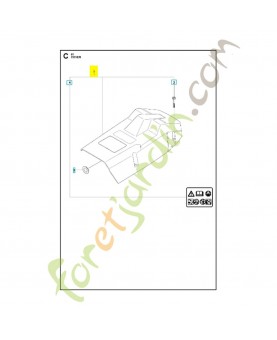 capot cylindre complet 503610004. Pièce de rechange Husqvarna référence 503610004