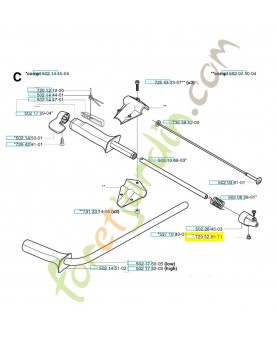vis 874780640- Pièce détachée Husqvarna