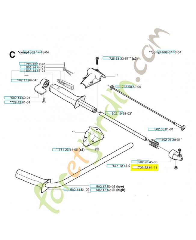 vis 874780640- Pièce détachée Husqvarna