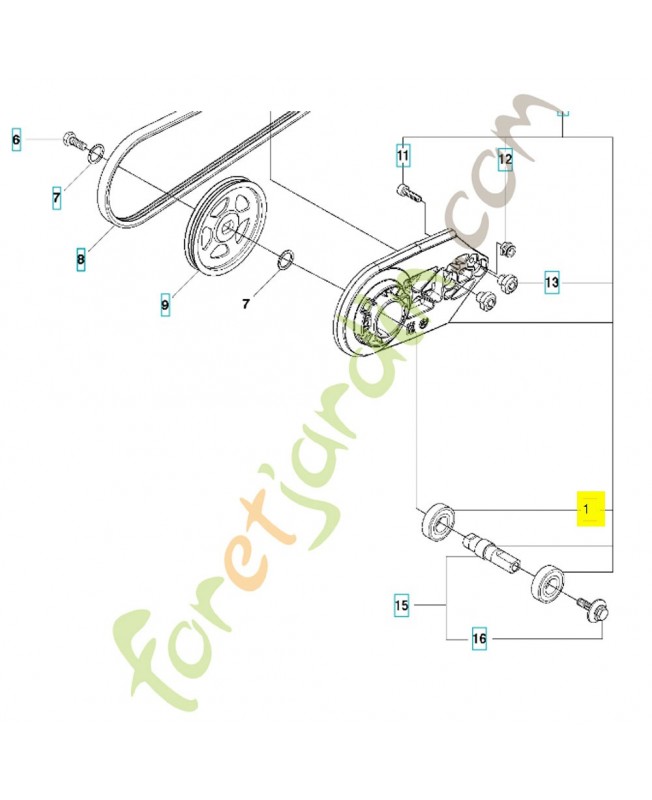 Roulement à billes 583953301. Pièce détachée Husqvarna