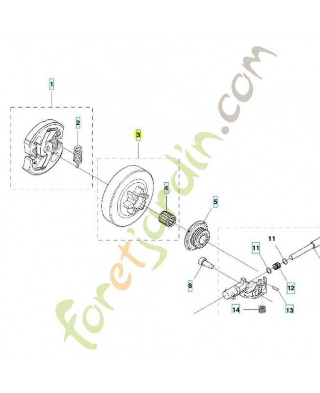 Tambour d'embrayage complet référence 505398801