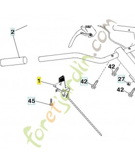 Cable de controle 532189482. Pièce de rechange Husqvarna