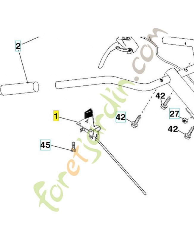 Cable de controle 532189482. Pièce de rechange Husqvarna