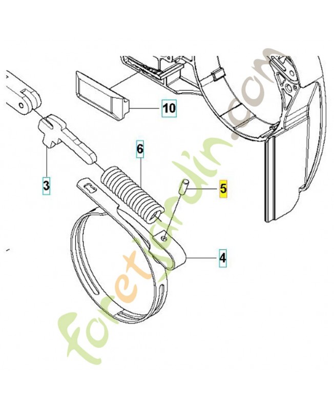 Rouleau  Husqvarna ref. 521075401 Remplace référence 505052001.