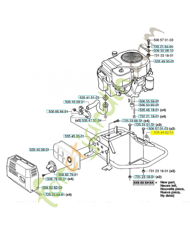Bouchon 535450201. Pièce détachée Husqvarna