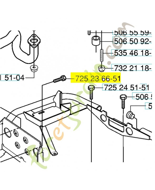 Vis 725236651. Pièce de rechange Husqvarna